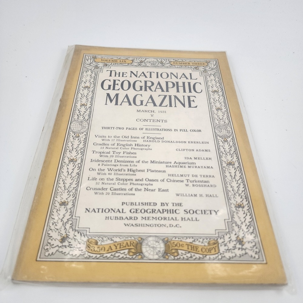 National Geographic Magazine March 1931 No Insert
